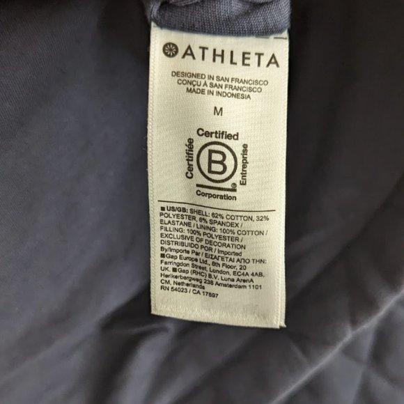 Athleta Retroplush Quilted Crew Sweatshirt, Navy, Medium - Picture 11 of 12